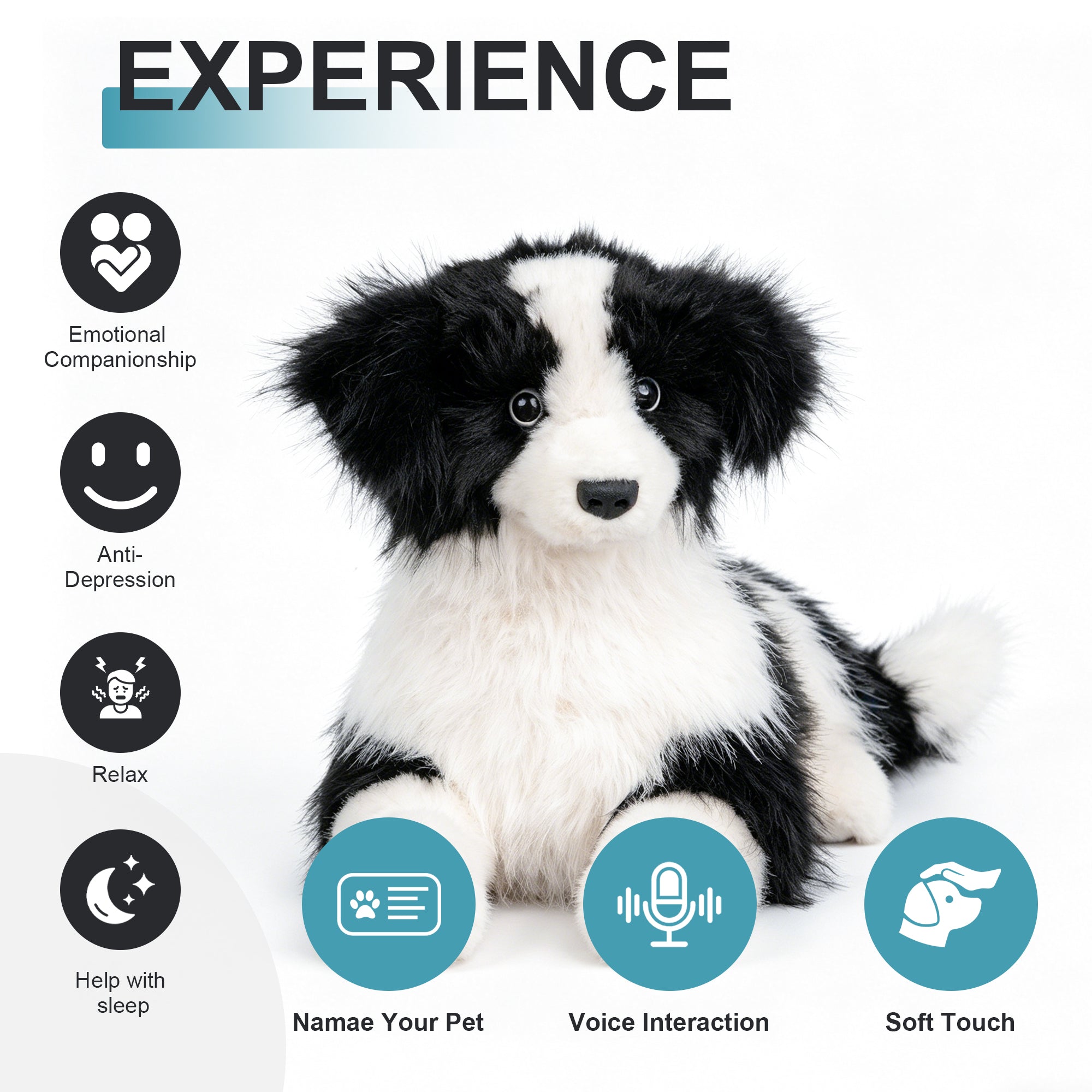 Velocitytoys™ - Percy Robot Cat - Interactive Emotional Support Pet Weighted