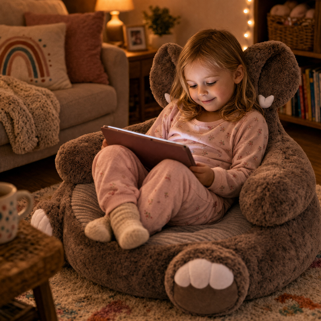 Velocitytoys™– Ultra Soft Elephant Plush Chair