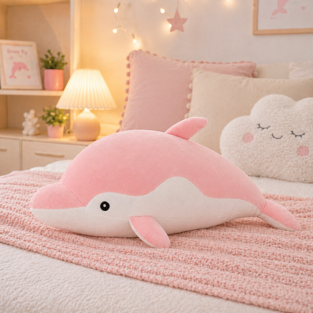 Velocitytoys™-Soft Pink Dolphin Plush
