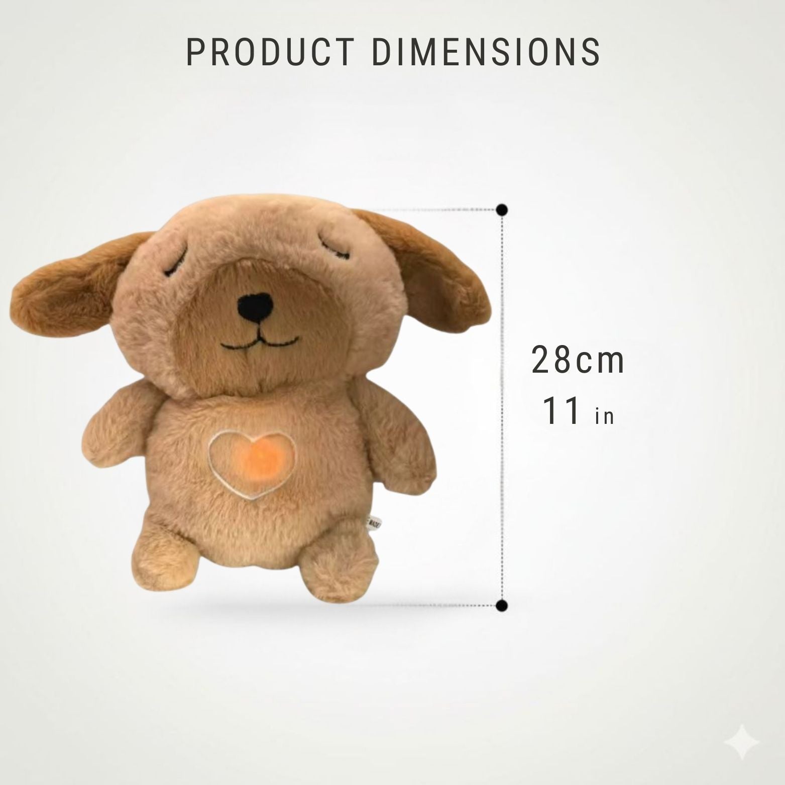 Velocitytoys™– Breathing Puppy Plush with Music – Calming Sleep Comfort Toy