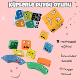 VelocityToys İfade Küp Oyunu, Montessori Bulmaca, Eğitici Masa Oyunu