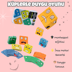 VelocityToys İfade Küp Oyunu, Montessori Bulmaca, Eğitici Masa Oyunu