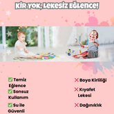 VelocityToys Sihirli Su Boyama Matı, Yeniden Kullanılabilir, Montessori Boyama Oyuncağı