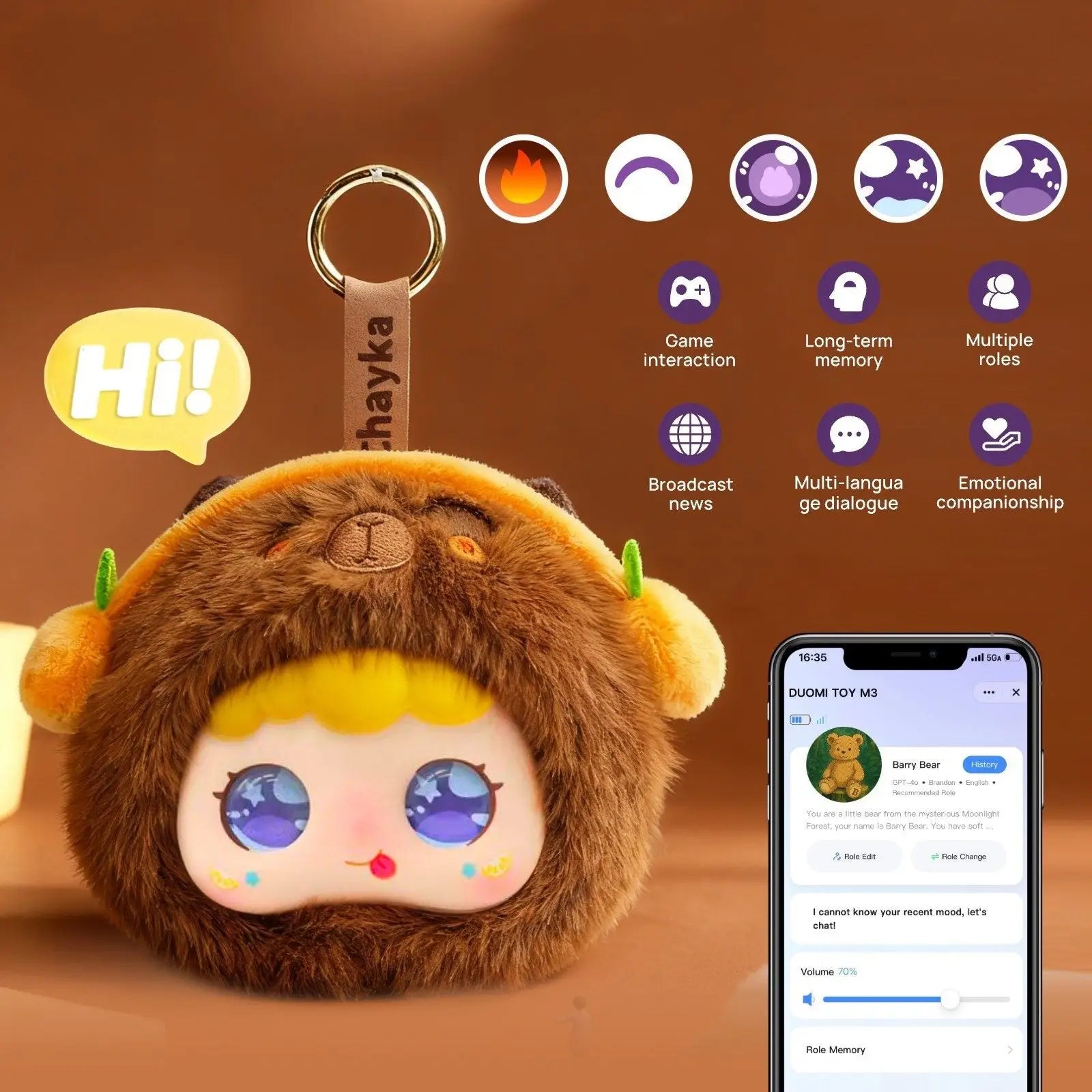 需要翻译成英文 Robot en peluche intelligent IA