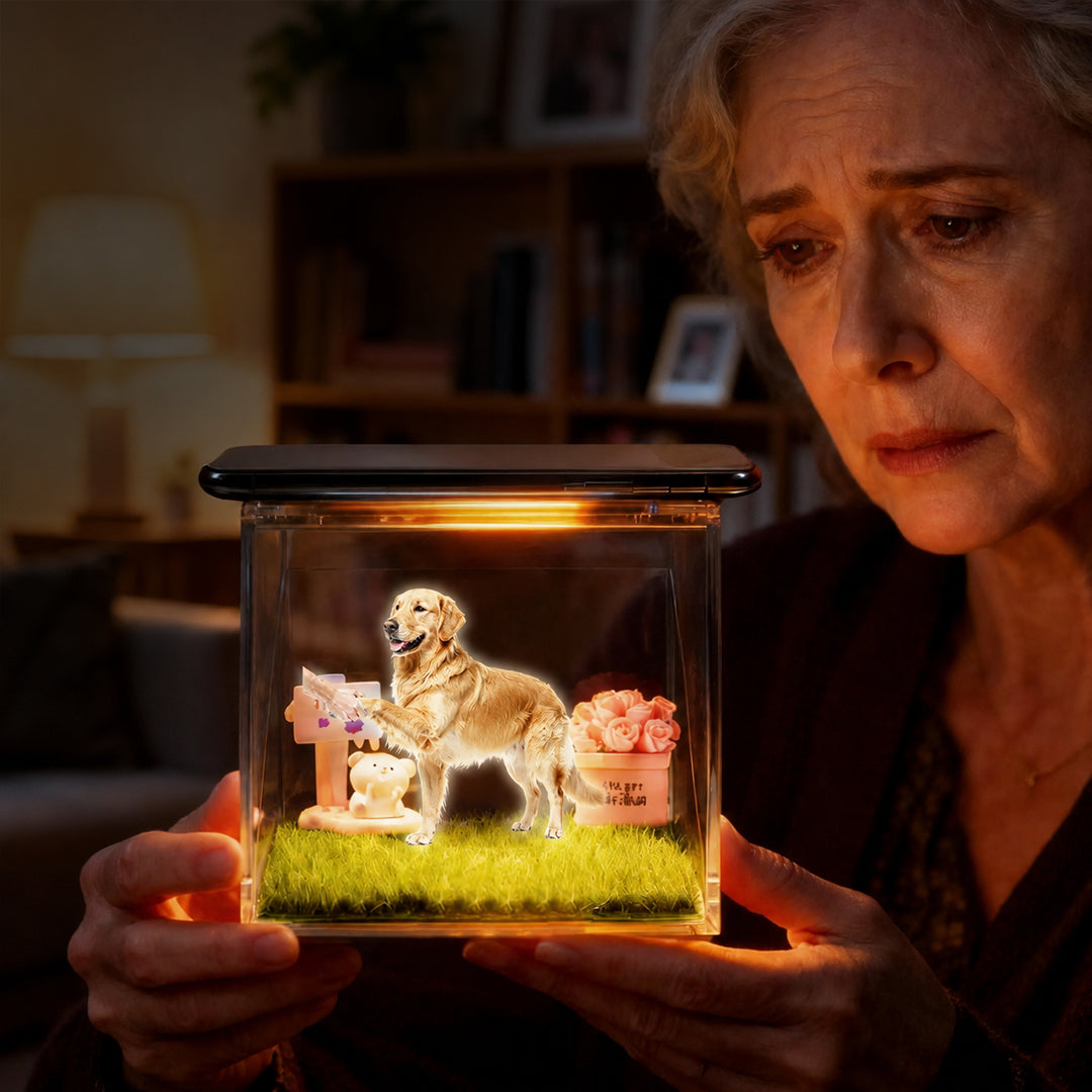 Velocitytoys™ - Custom Pet Holographic Memorial Box