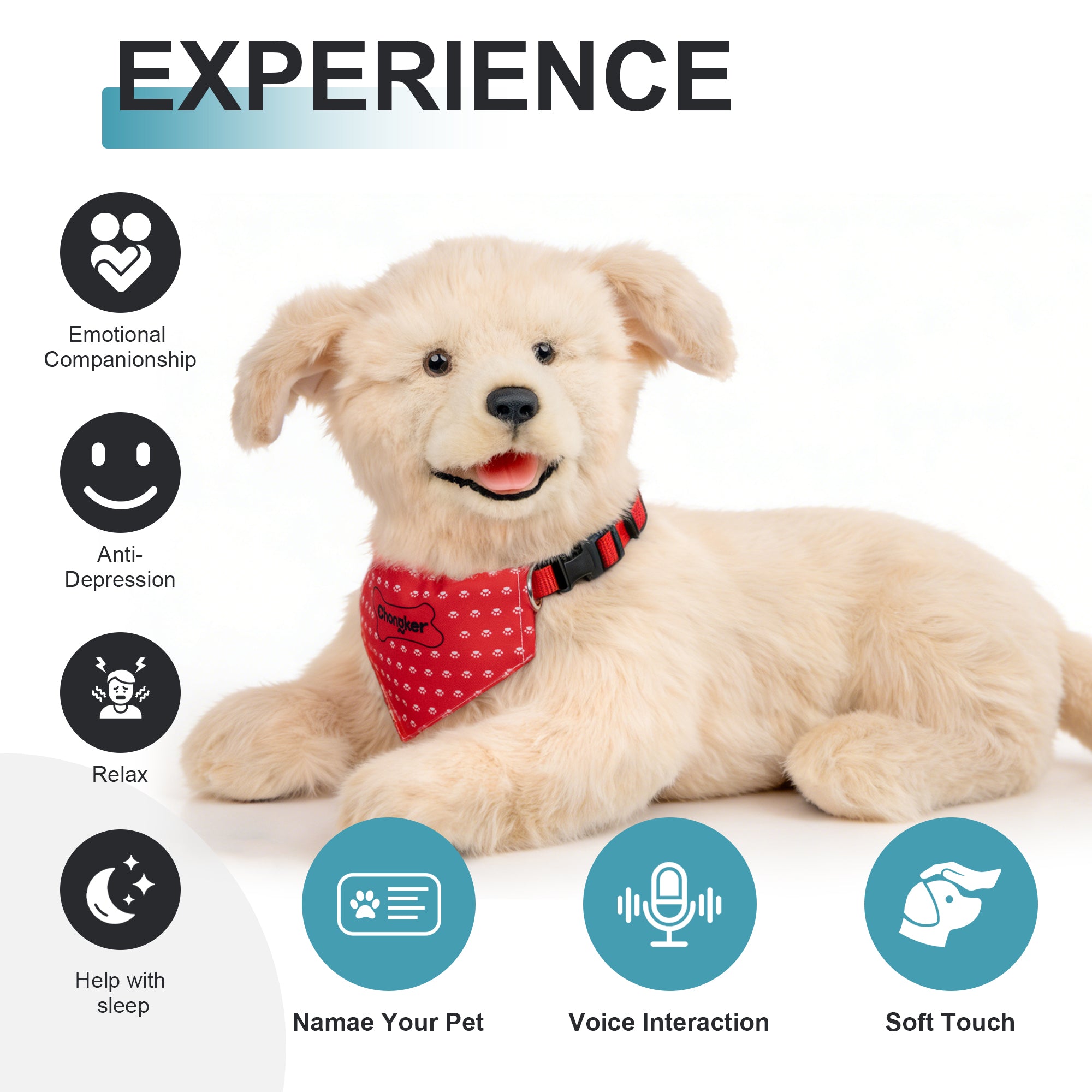 Velocitytoys™ - Percy Robot Cat - Interactive Emotional Support Pet Weighted