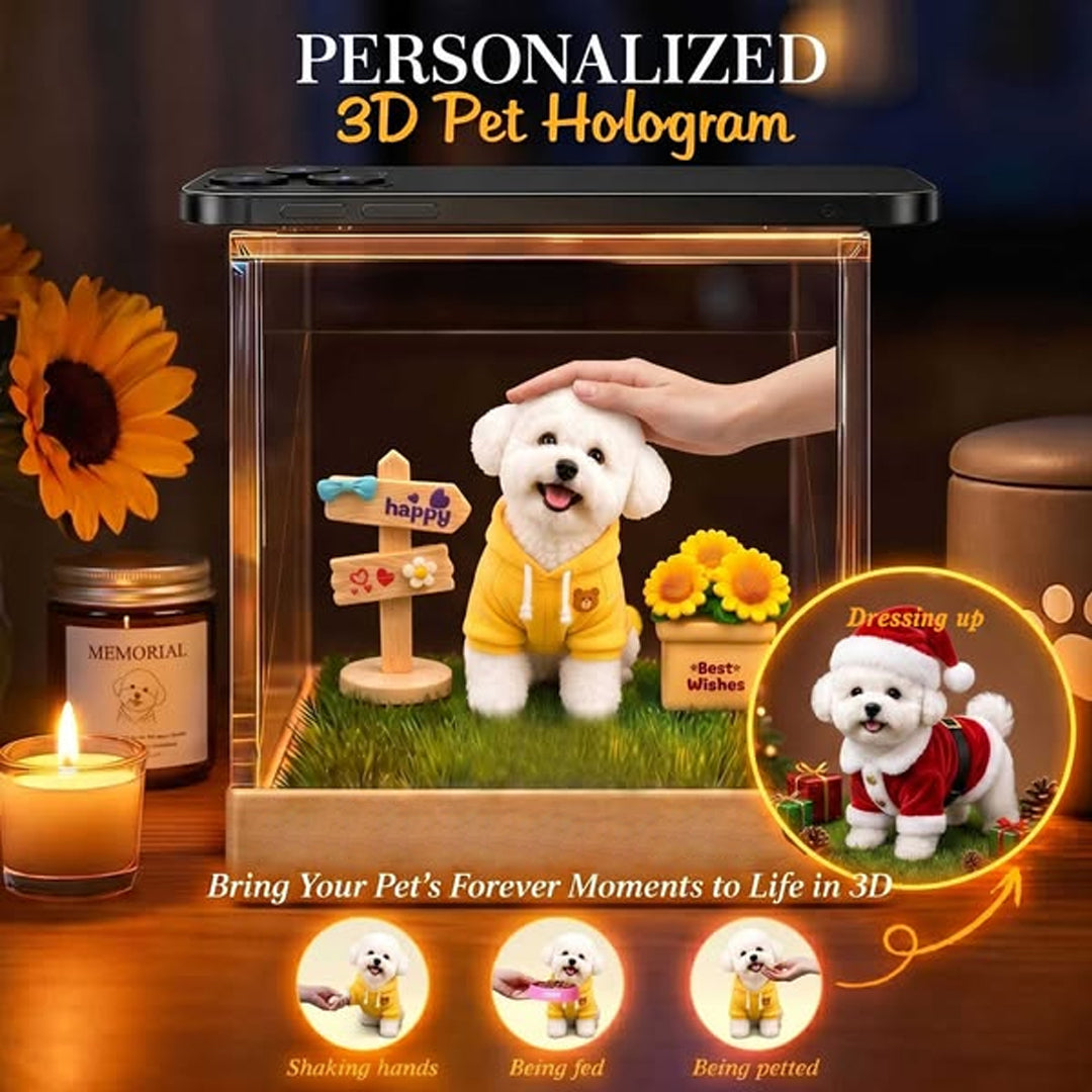 Velocitytoys™ - Custom Pet Holographic Memorial Box
