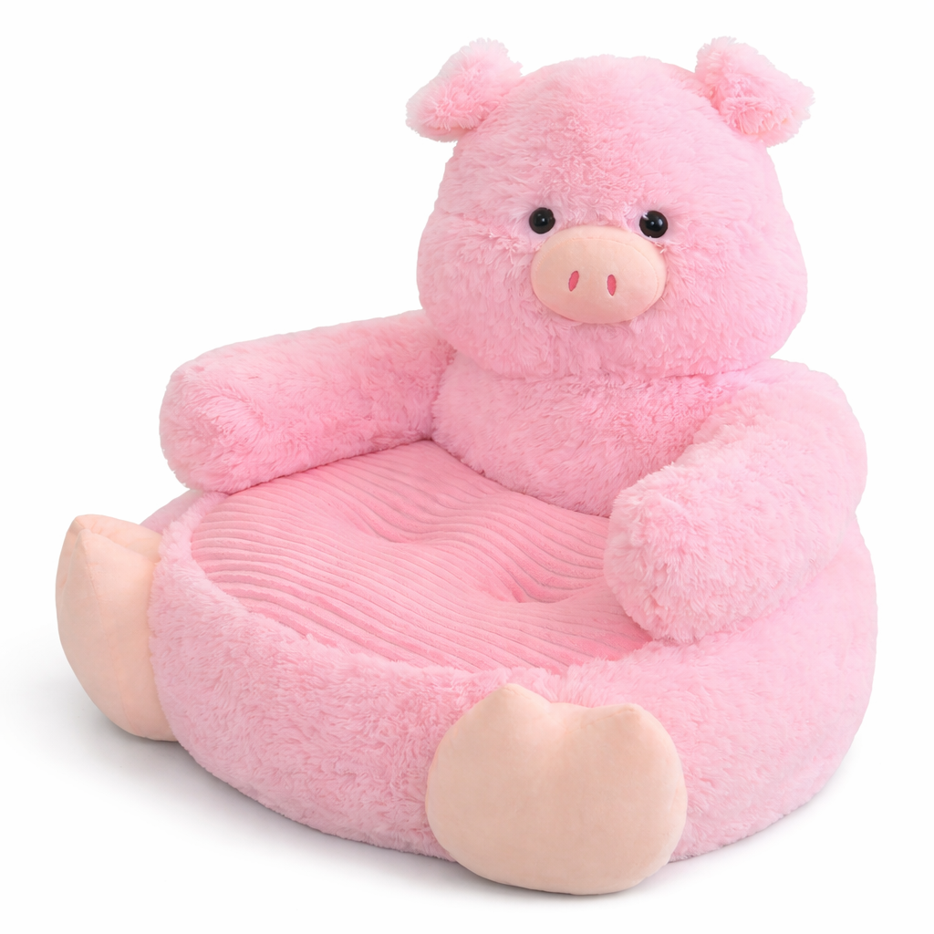 Velocitytoys™–  Ultra Soft Pig Plush Chair