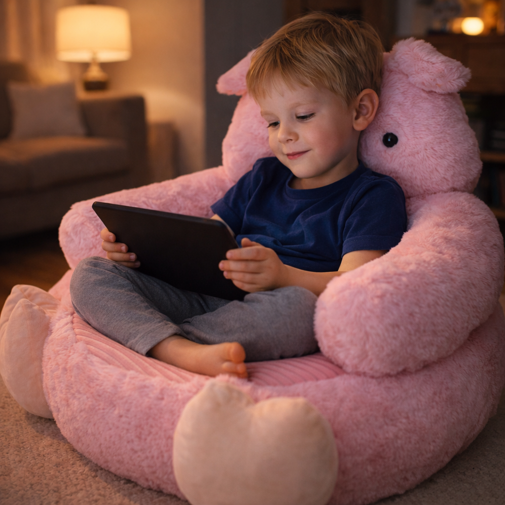 Velocitytoys™–  Ultra Soft Pig Plush Chair