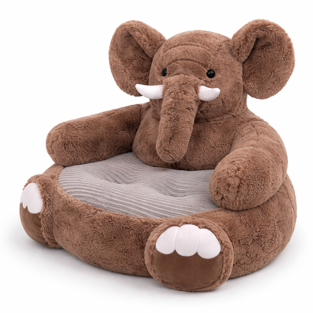 Velocitytoys™– Ultra Soft Elephant Plush Chair