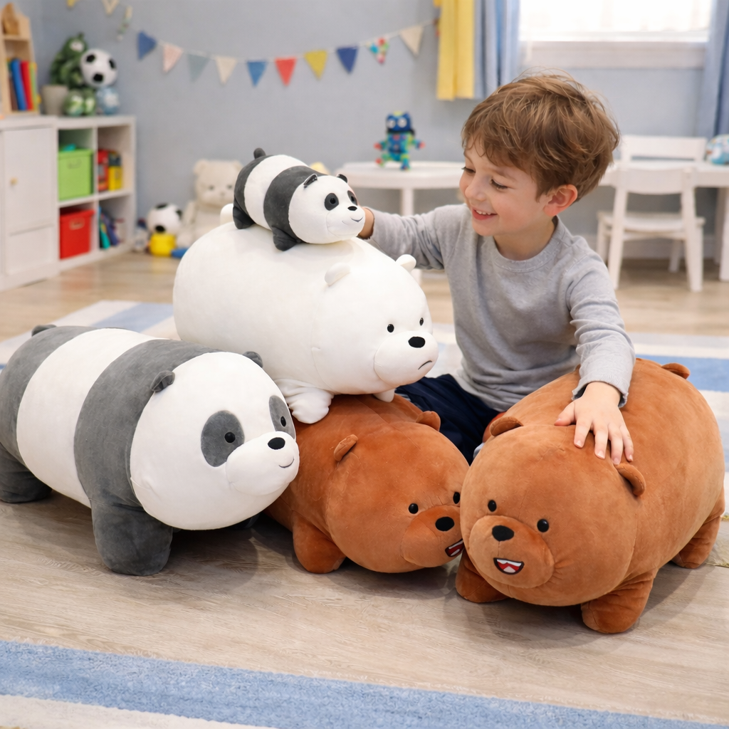 Velocitytoys™– Ultra-Soft Plush Bear – White Bear, Panda or Brown Bear