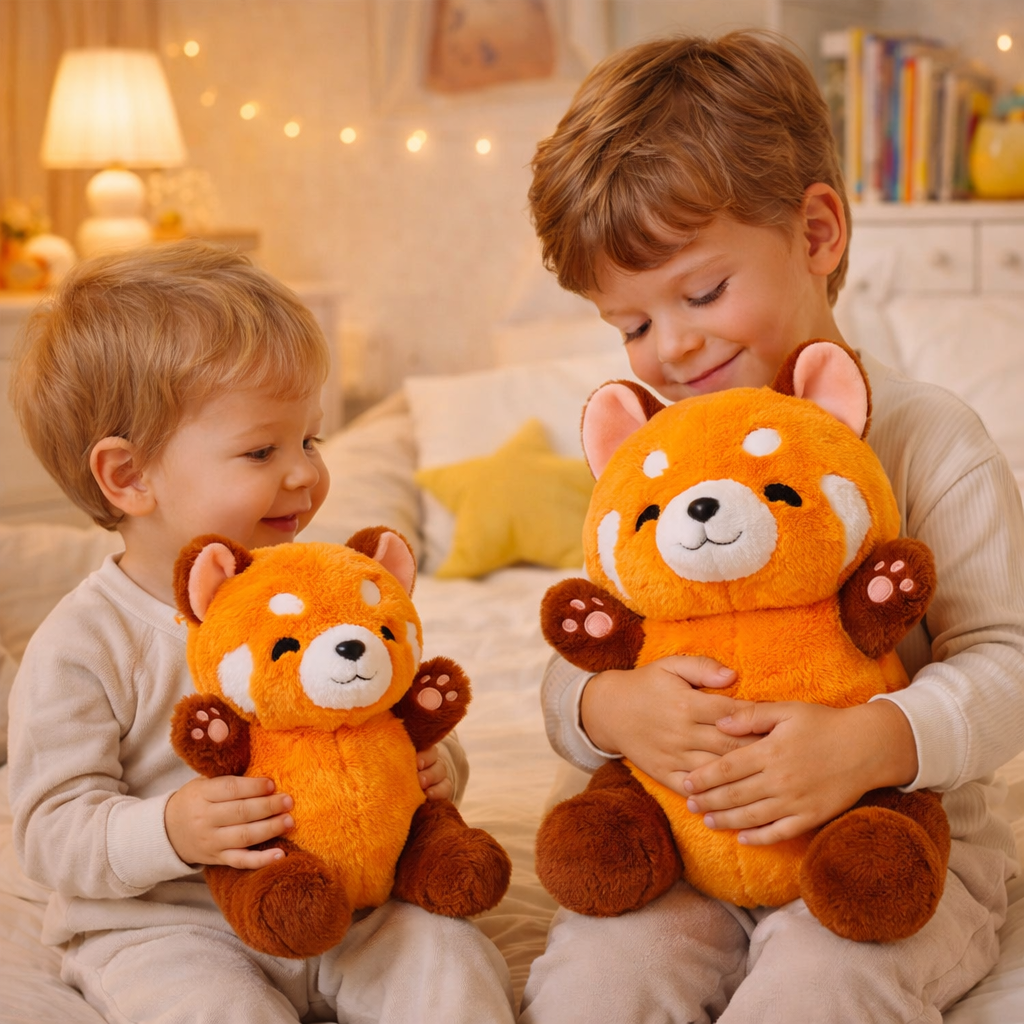 Velocitytoys™– Red Panda Breathing Plush with Melody – Calming Sleep Cuddle Toy