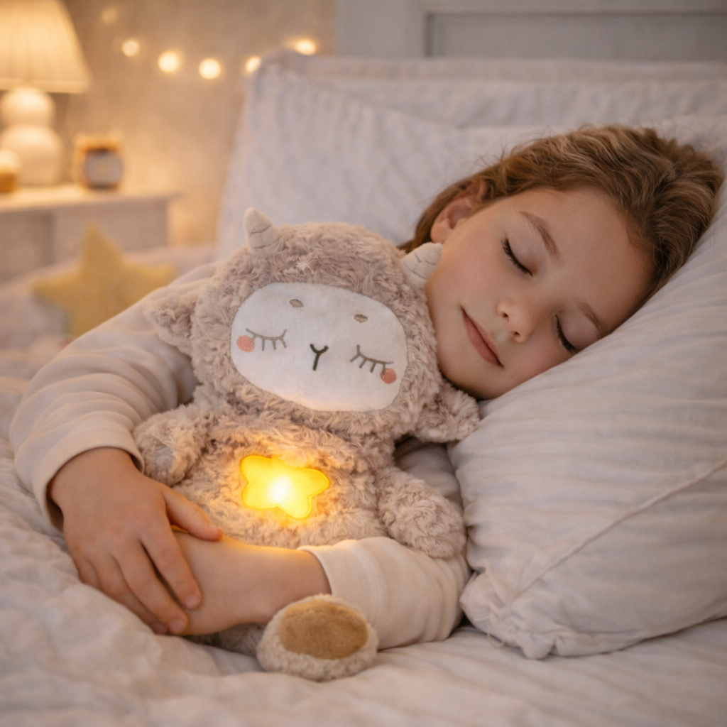 Velocitytoys™– Breathing Sheep Plush with Music – Calming Sleep Comfort Toy
