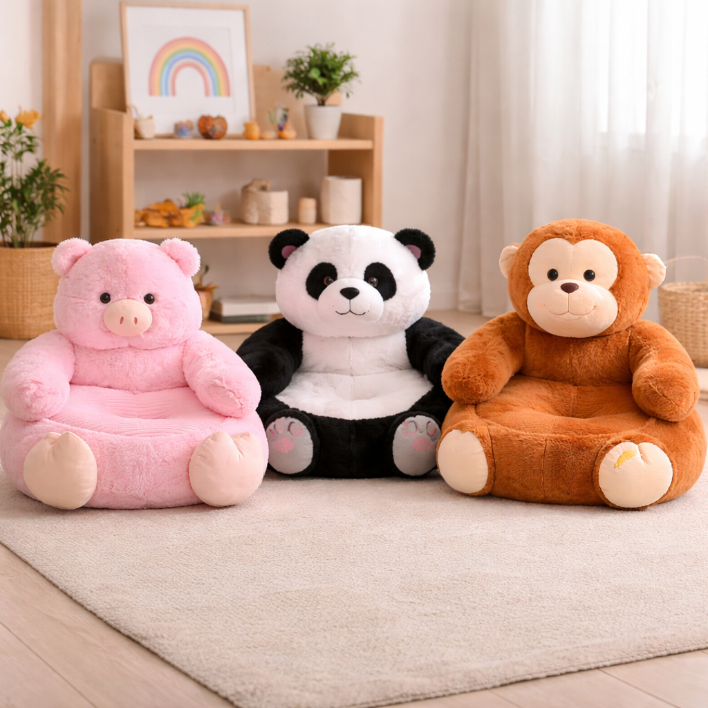 Velocitytoys™–  Ultra Soft Pig Plush Chair