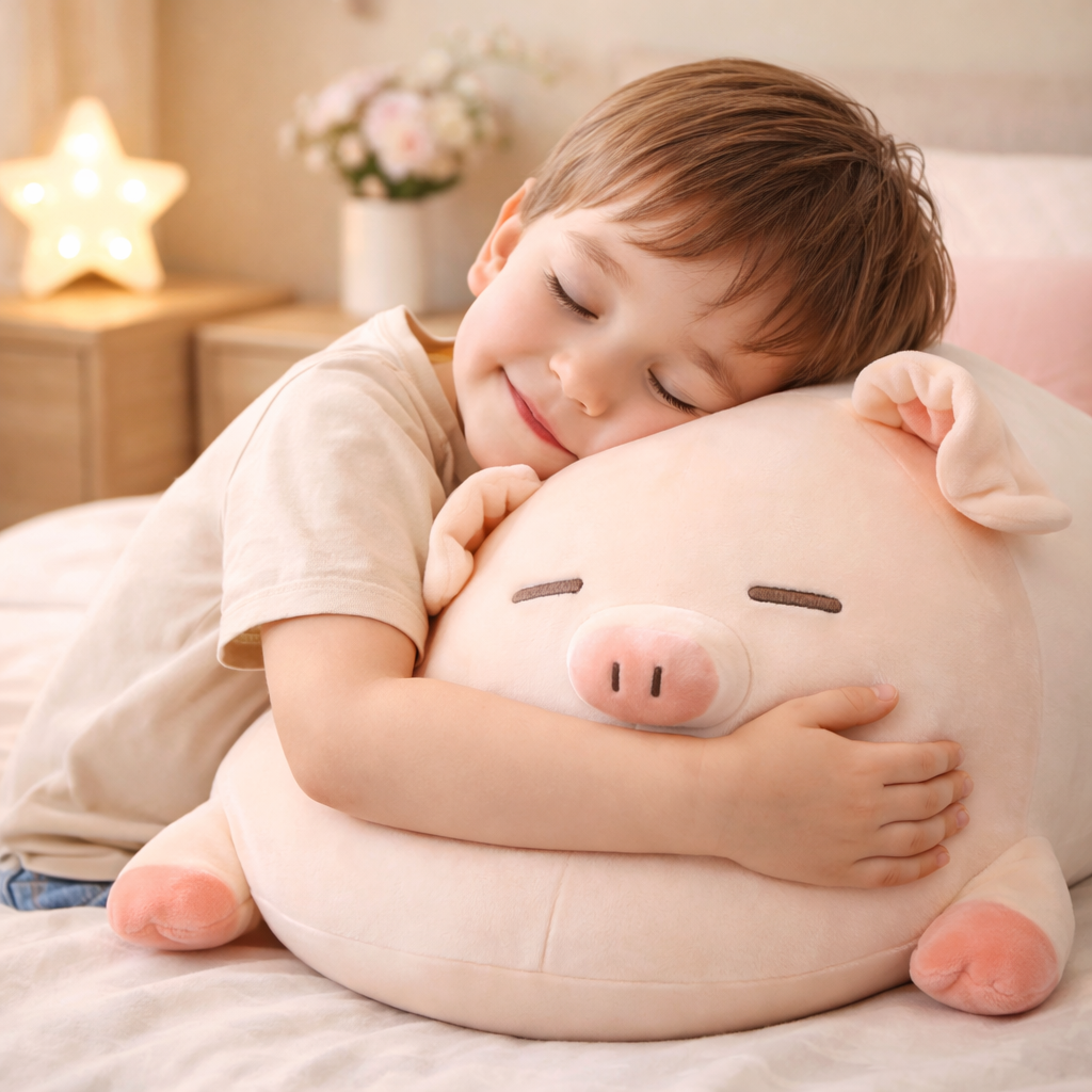 Velocitytoys™– Ultra Soft Pig Pillow Plush | Baby & Kids Comfort Cushion