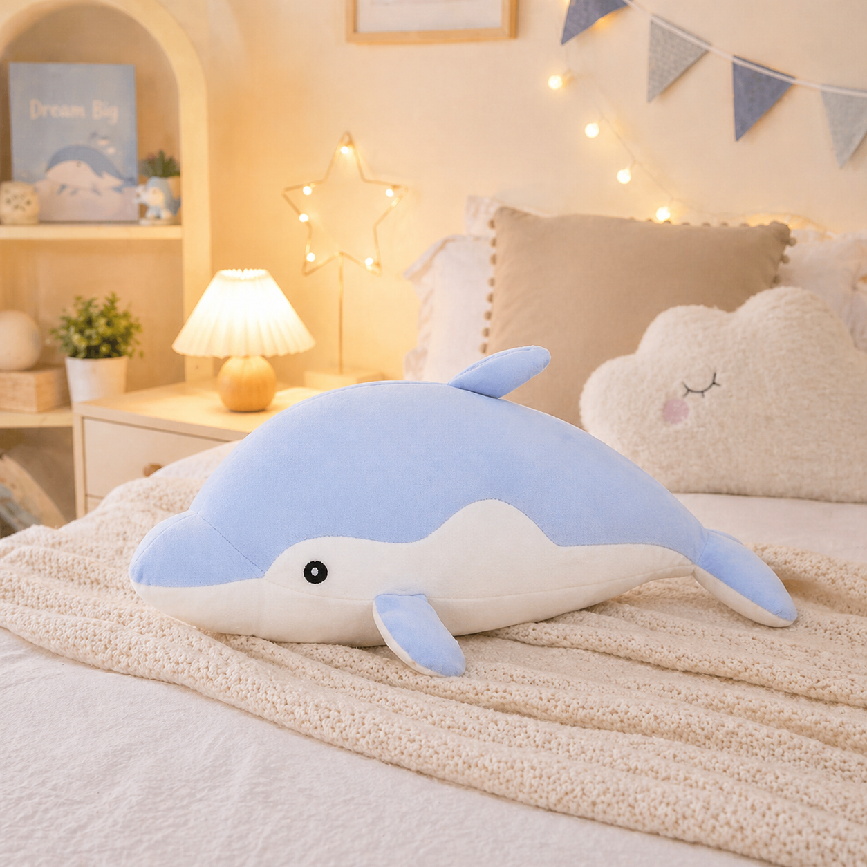 Velocitytoys™-Soft Blue Dolphin Plush