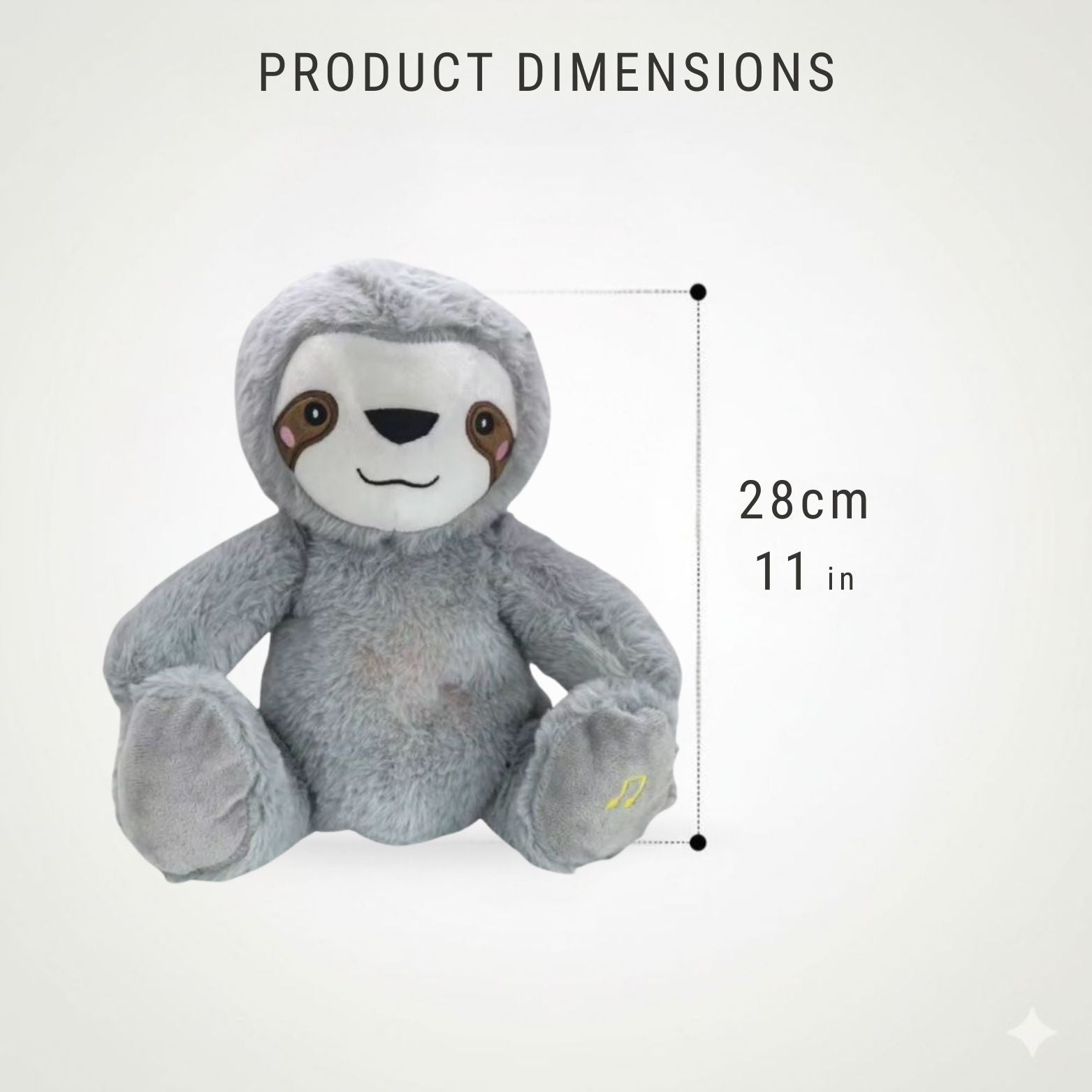 Velocitytoys™– Breathing Sloth Plush with Music – Calming Sleep Comfort Toy