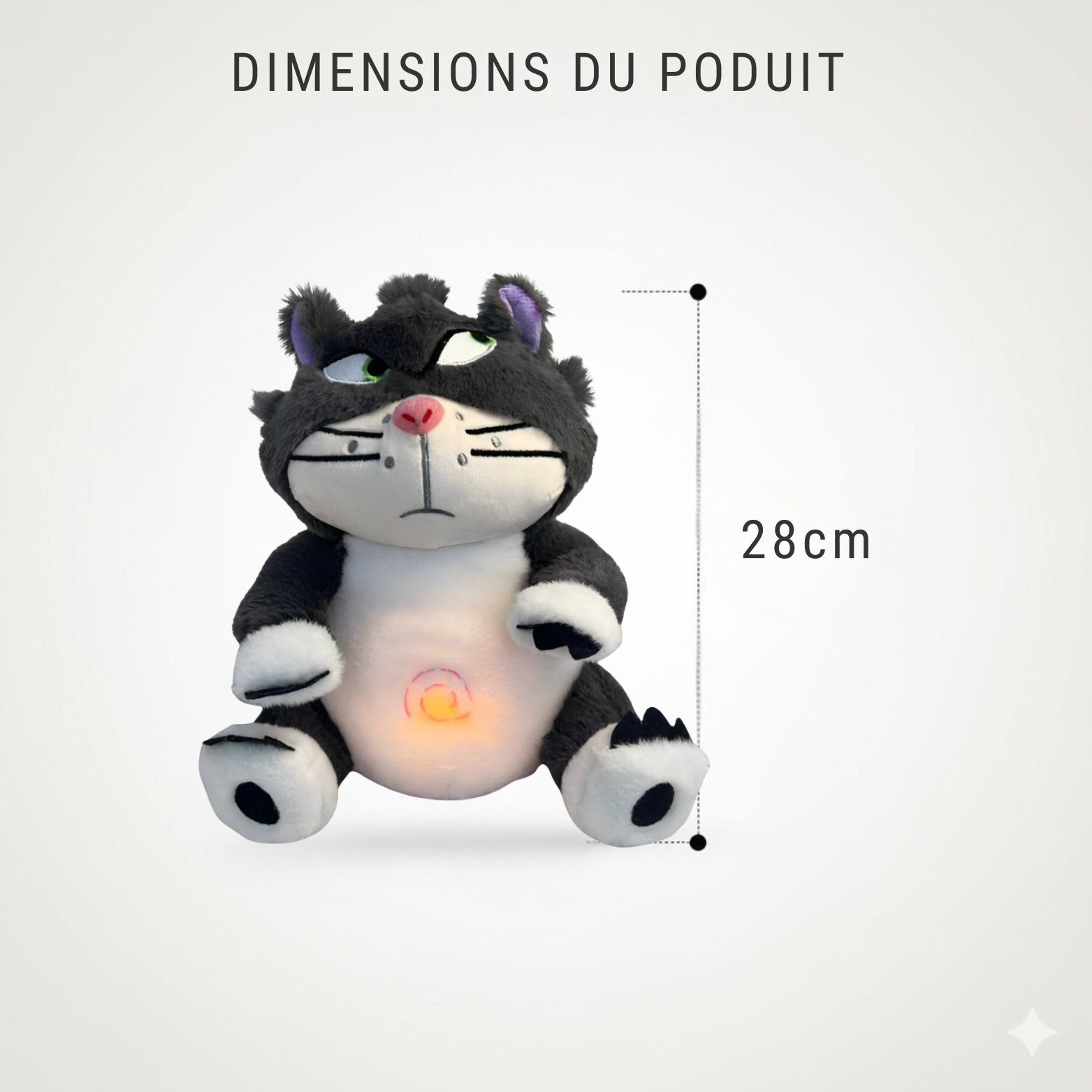 Velocitytoys™– Breathing Anti-Stress Plush Toy (Light & Music)