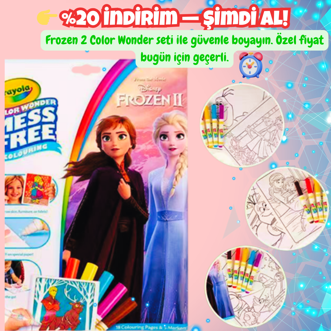 VelocityToys Karlar Ülkesi 2 Boyama Kiti, Lekesiz Boyama, Çocuk Oyunu