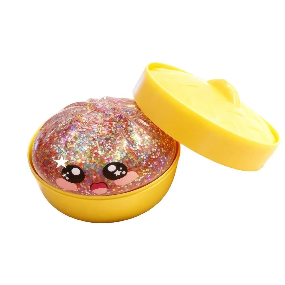 Velocitytoys™–Squishy Dumpling Stress Ball with Steamer Box – Slow Rise Sensory Toy