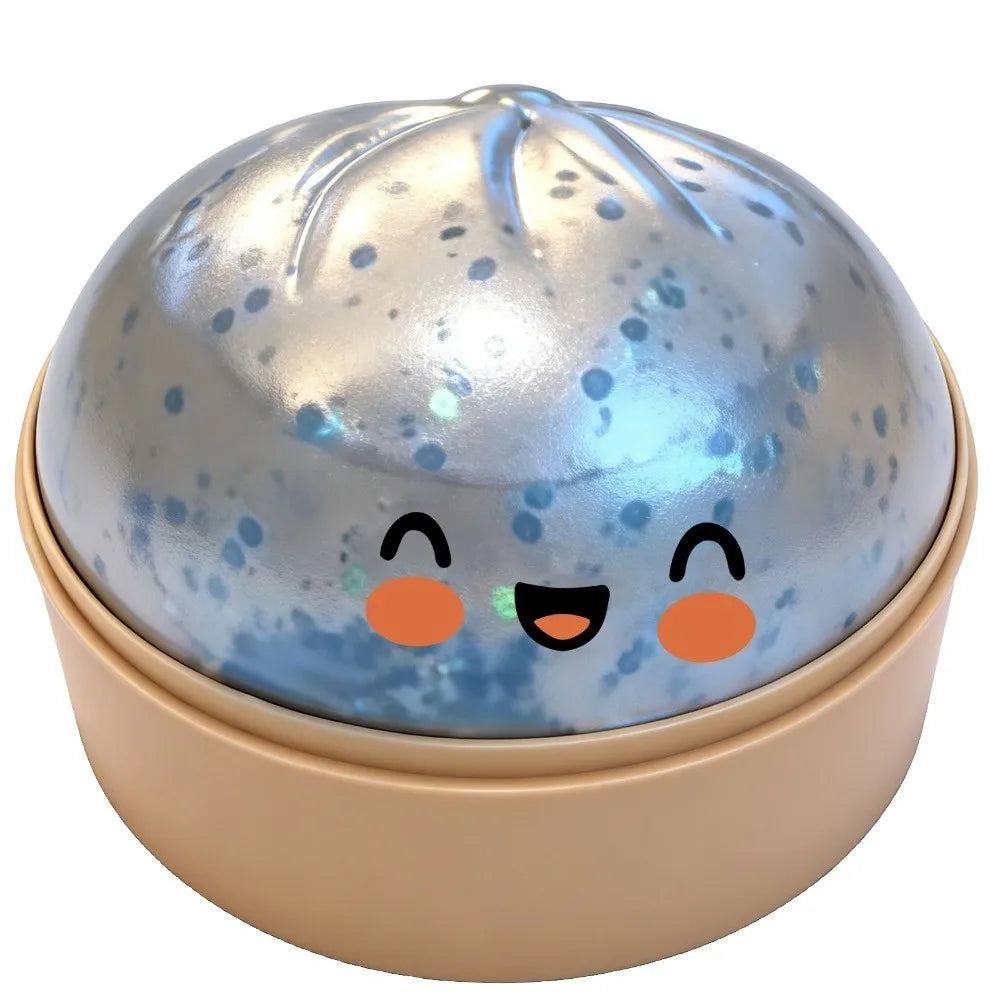 Velocitytoys™–Squishy Dumpling Stress Ball with Steamer Box – Slow Rise Sensory Toy