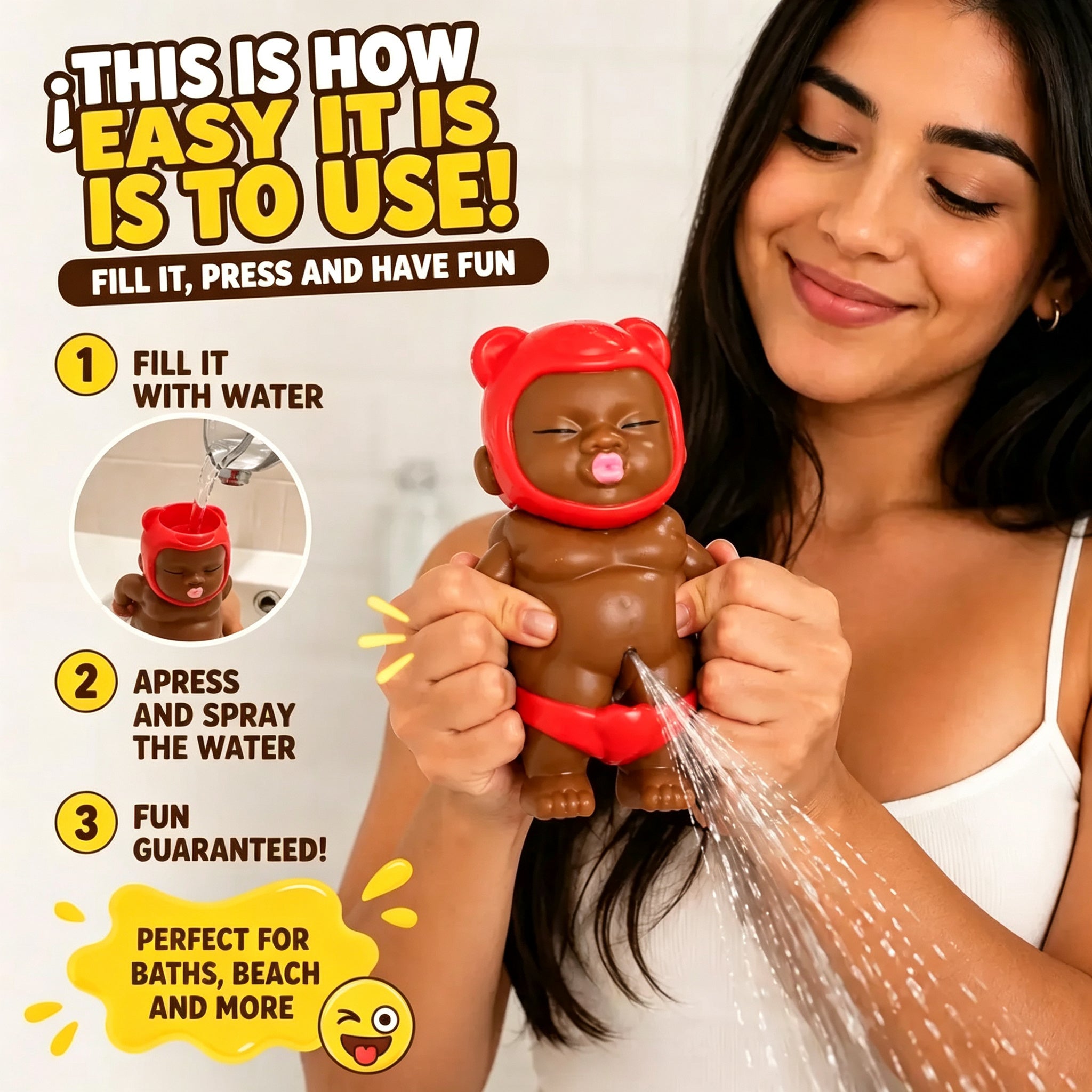 Velocitytoys™ - Natasha Water Gun Prank Funny Doll