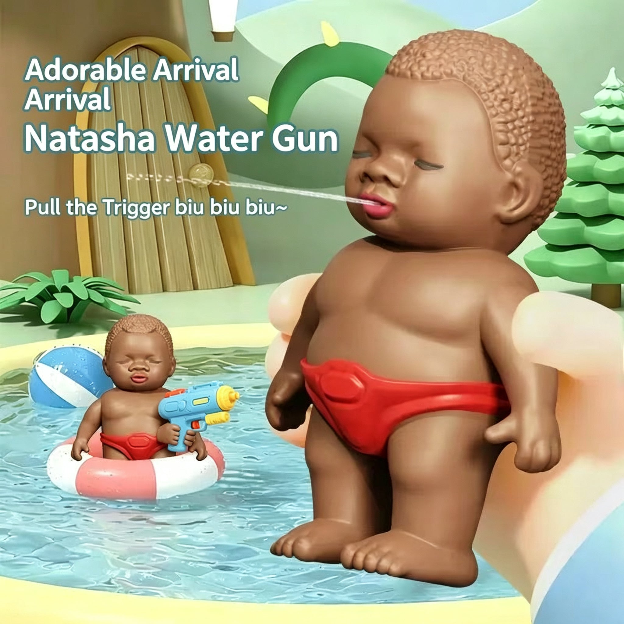 Velocitytoys™ - Natasha Water Gun Prank Funny Doll